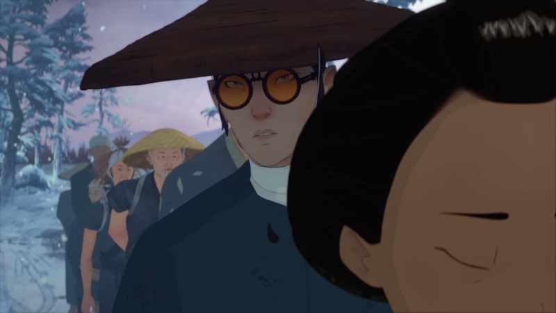 [horse neighing]