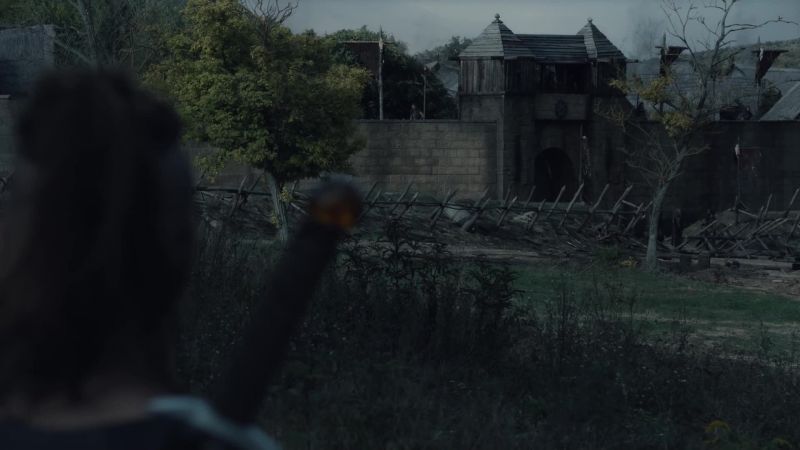 [horse neighs and men chatter in background]