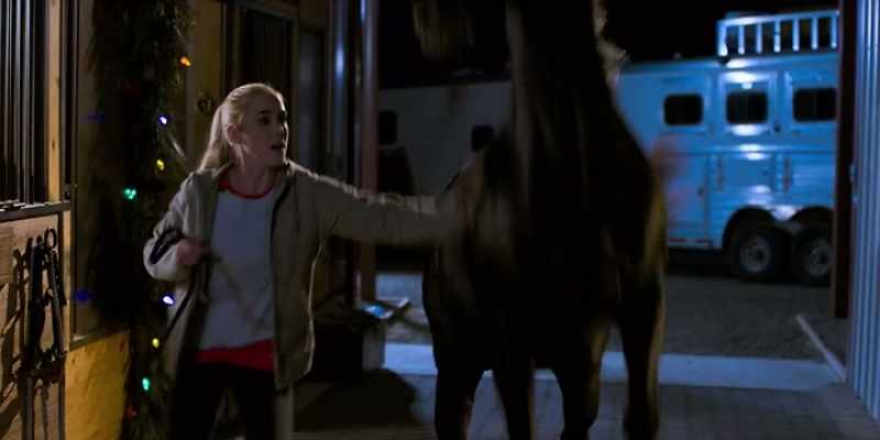 [horse nickers and neighs]