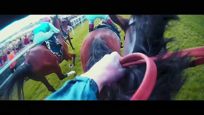 Horses are asked to race at speed, downhill