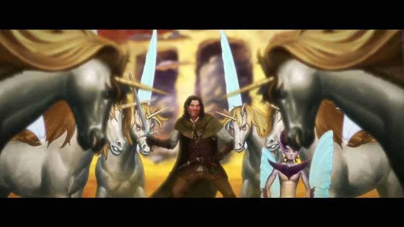 [ Horses neighing, growling ]