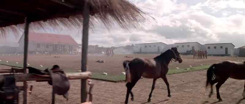 [ horses neighing ] [ men yelling ]