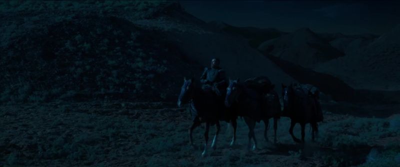(HORSES NEIGHING)