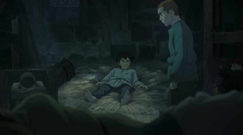 [horses snorting] -[boy sobbing]