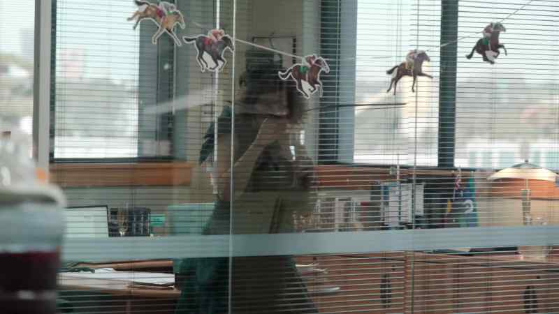 Hottest bird in the office. [laughs loudly]