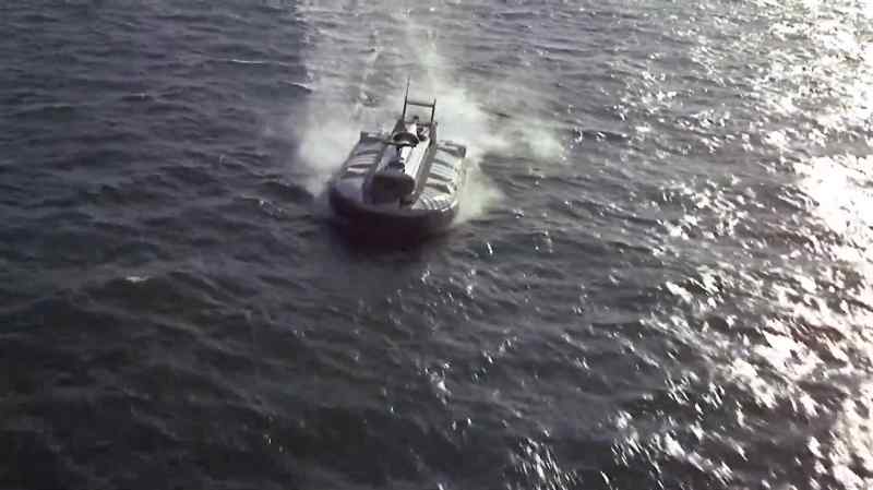 [hovercraft droning]