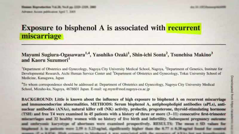 How about all these studies that show BPAs cause