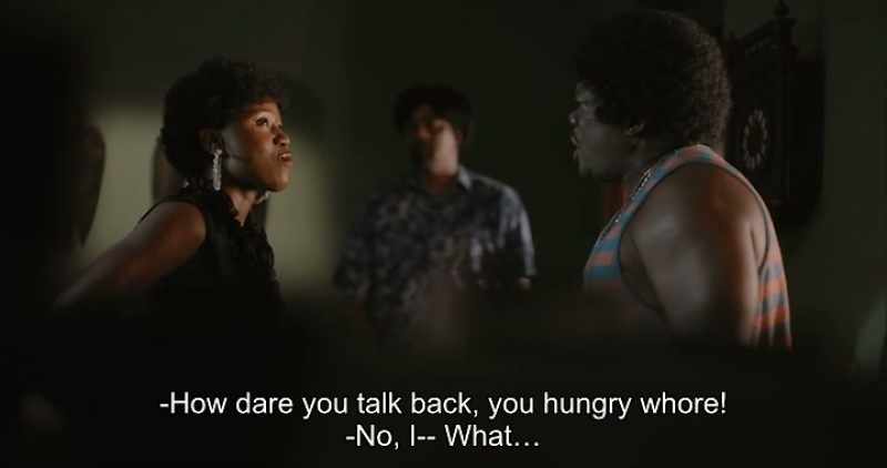 How dare you talk back, you hungry whore! - No, I... What