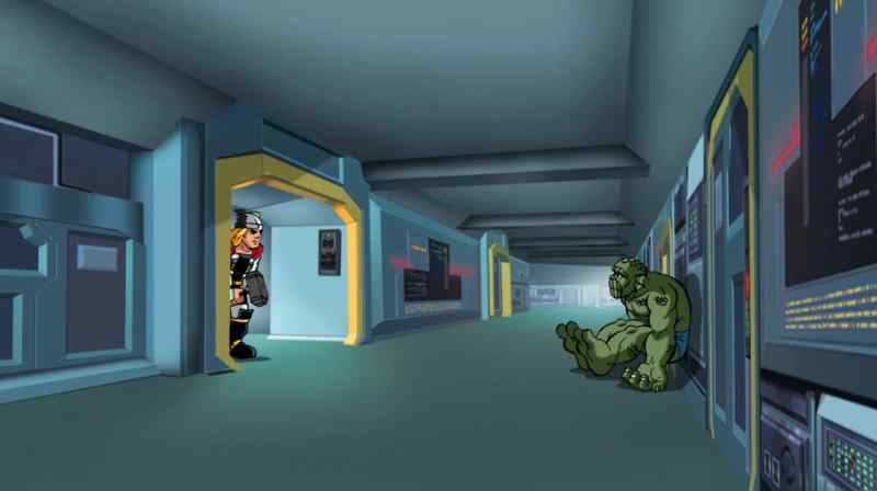 How didst thou getteth in here, foul abomination?