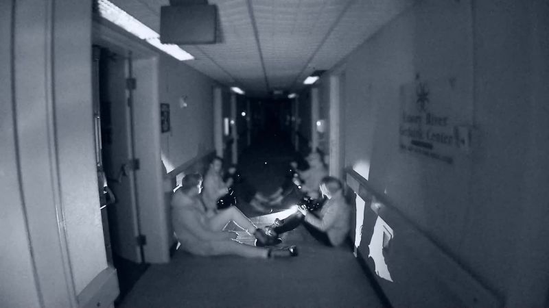 How do you make a hallway scarier than it already is?