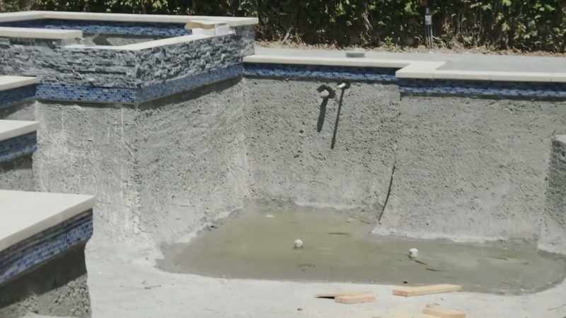 However, the pool guys have had delays