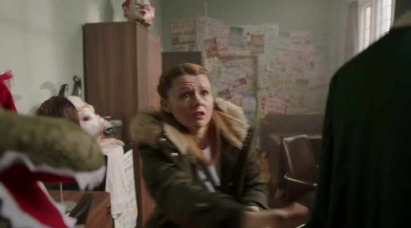 [Hungers dinging and creaking]
