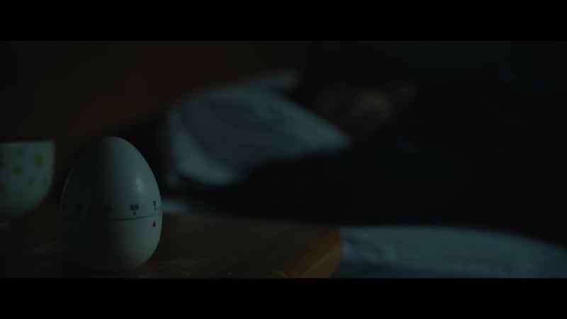 [alarm ringing]