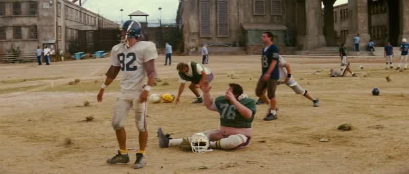 Hey why does he get to be the kicker I was All State manLet's see what you gotThat's why you dumb ass