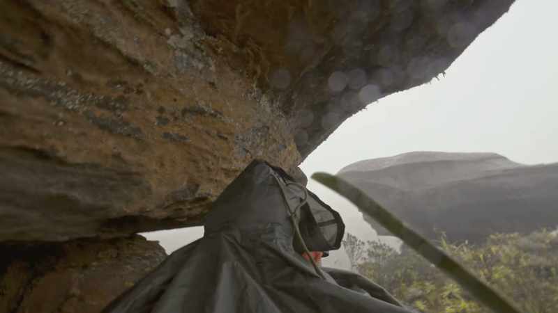 I was almost hypothermic. I had to crawl with Mark