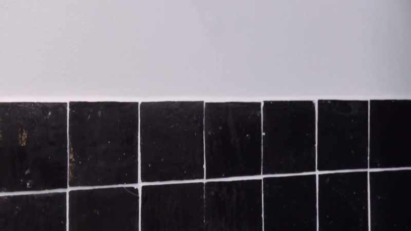 I also think the white grout on the tile gives