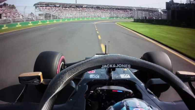 And Daniel Ricciardo losing his front wing going into turn one