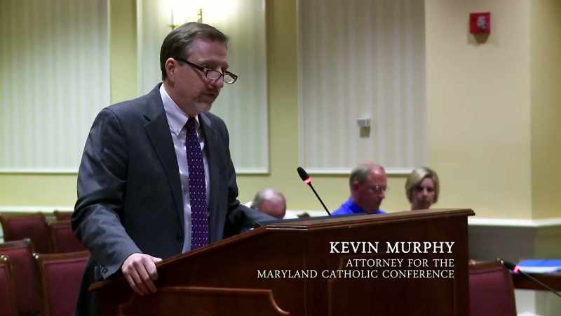 I was asked by the Maryland Catholic Conference to testify