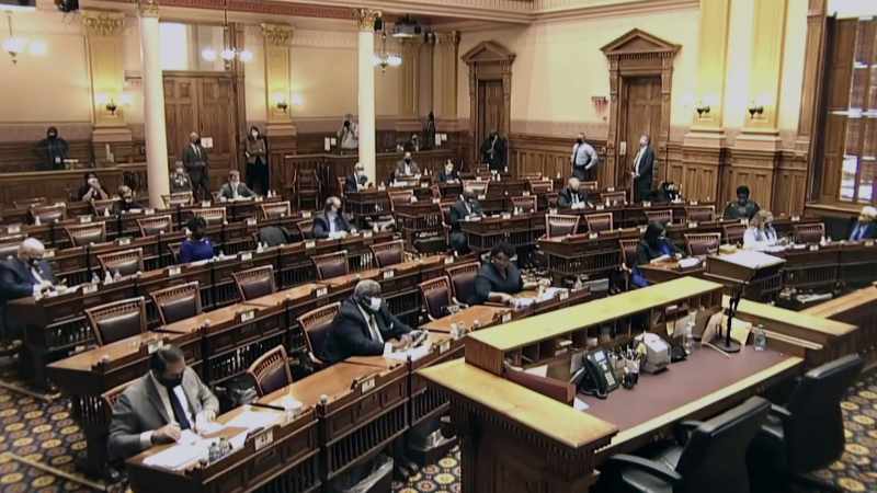 I was at the state senate