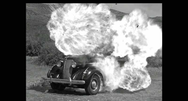 I blew up junkers from the scrapyard. [chuckles]