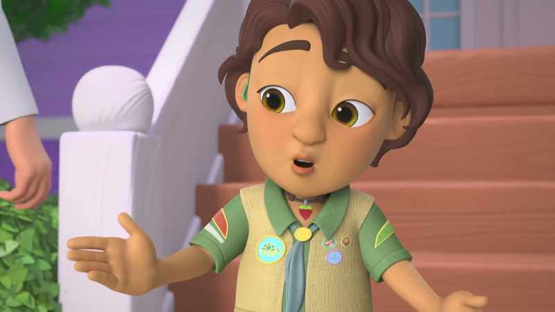 I brought you a special Turtle Scout vest for our bug adventure