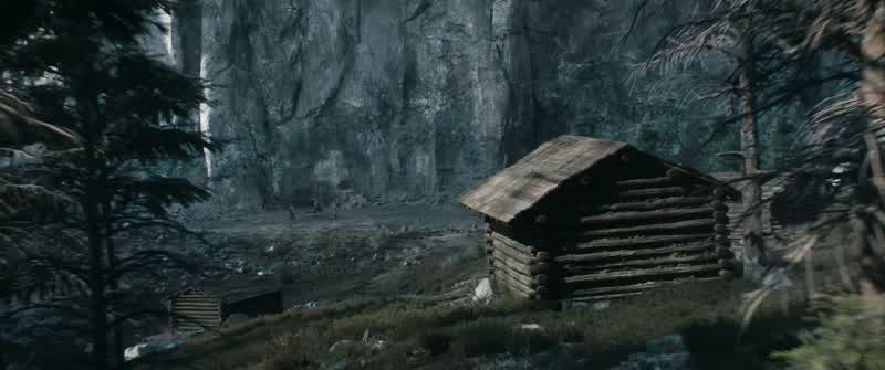 I can see six men guarding the lift