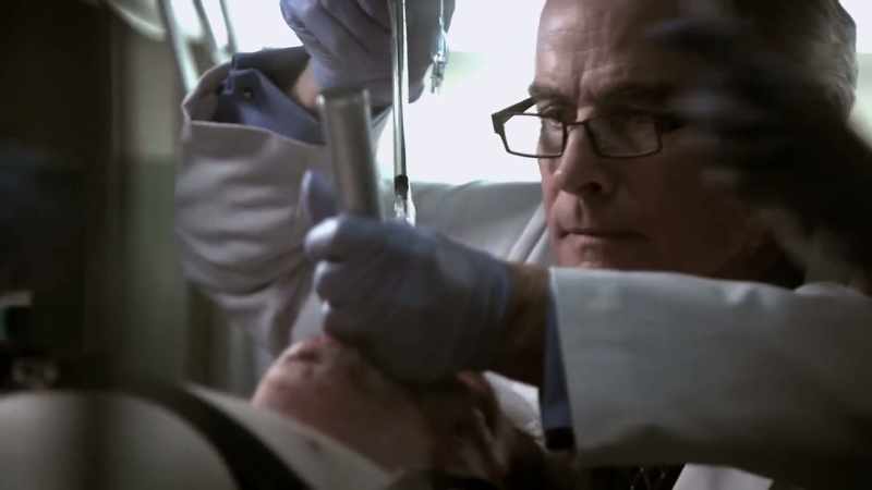 I can't visualize the vocal cords. Suction, please