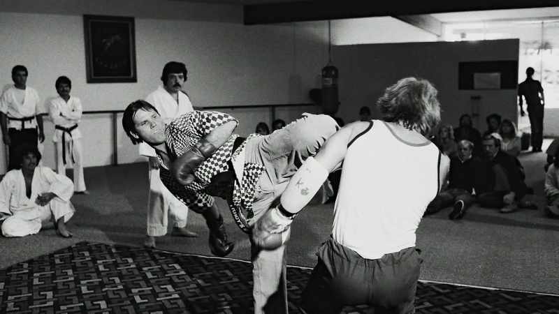 I caught a roundhouse kick right here
