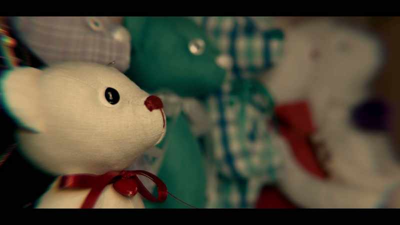 I collected bears, and he was knocking them off my shelf