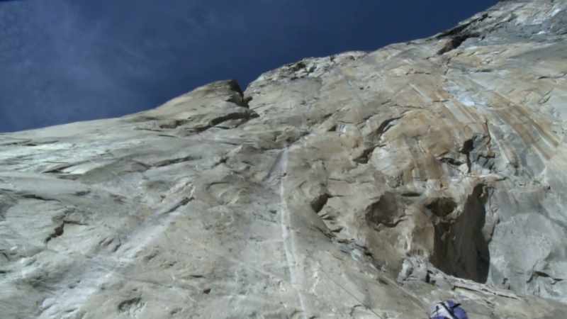 I convinced my dad to come up there and belay me