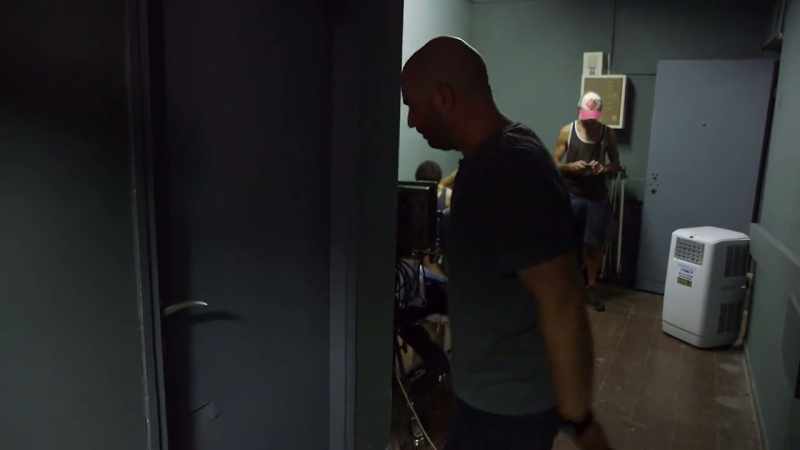 I couldn't sit with my back to the door ever