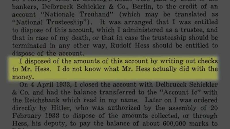 I do not know what Mr. Hess actually did with the money