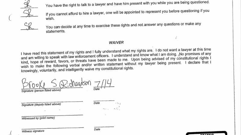 I do not want a lawyer at this time