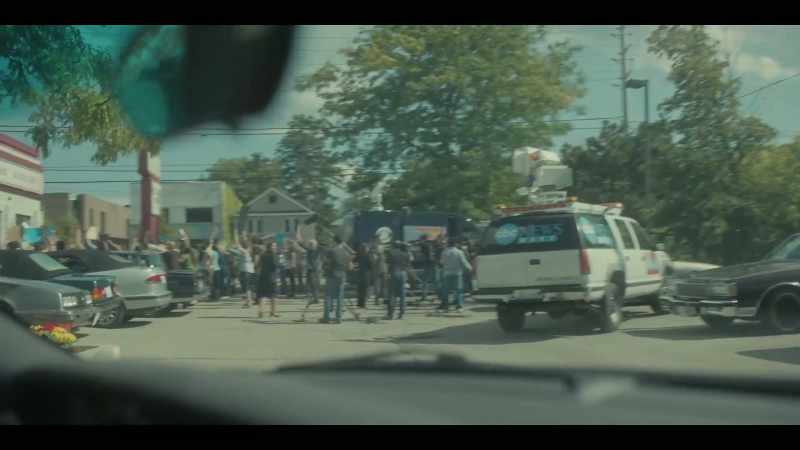 I don't know. These protesters are crazy. I think they're throwing something at me