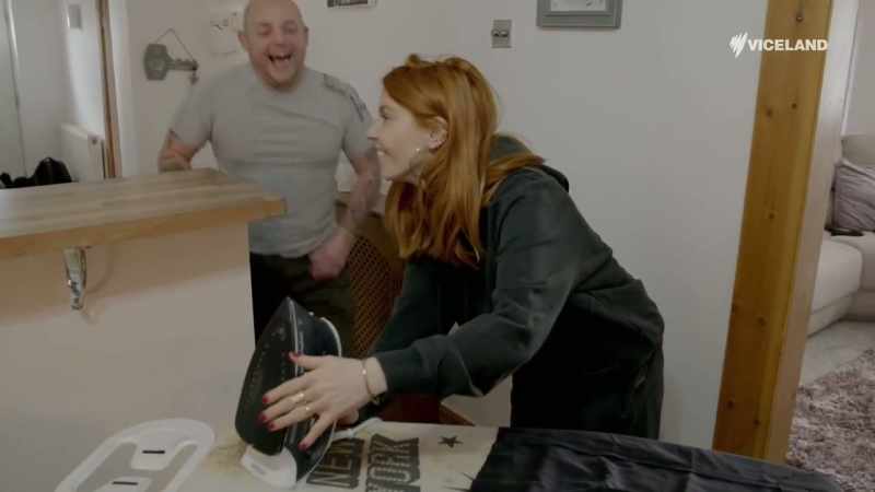 I don't know what it's doing that. No, I'm ironing. (LAUGHS)