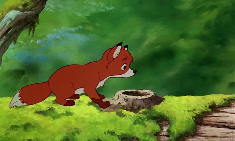 What ya smellin'I'm on the trail of somethin'Trail of whatI don't know yetWhy it's it's youWhat do you do that forWe're supposed to do that when we find what we've been trackin'I'm a foxMy name's tod