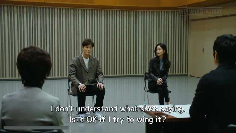 I don't understand what she's saying. Is it OK if I try to wing it?