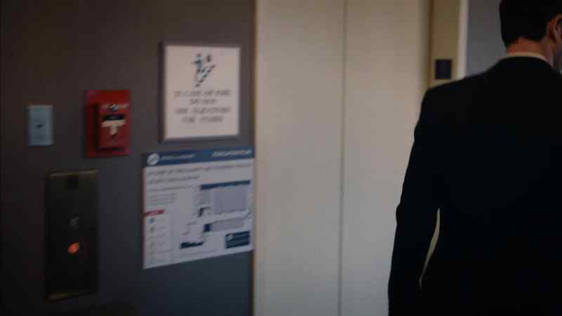 [elevator bell dings]