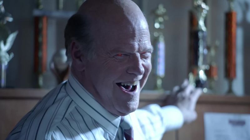 Except for the laughter, the glowing eyes, and the lightning