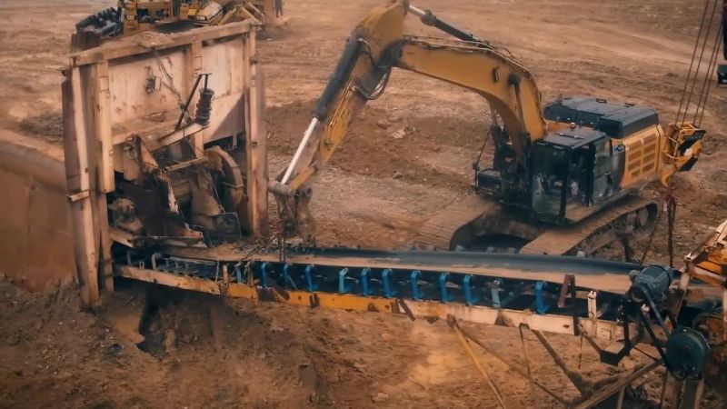 First, they lift the conveyor