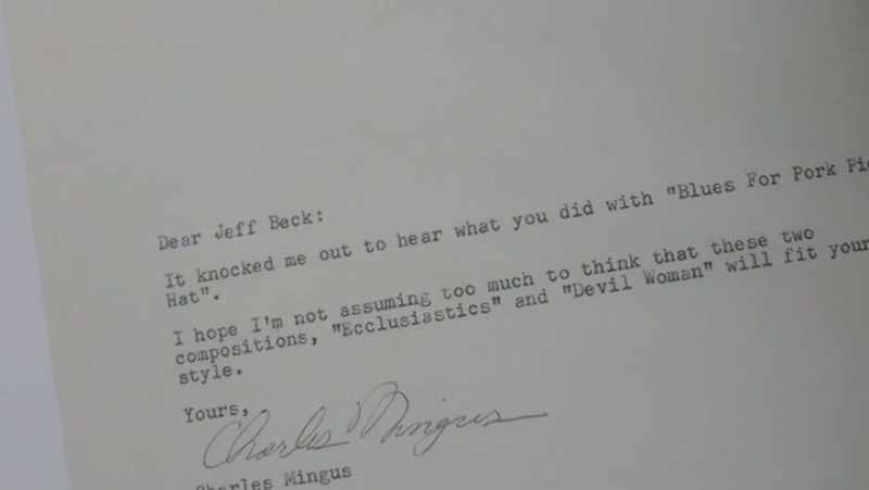 I got a letter from Charlie Mingus