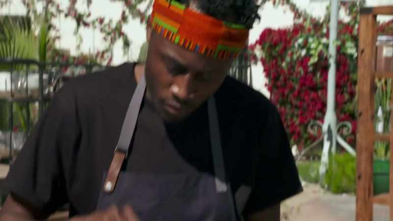 I grab flour and bread the oca a little bit