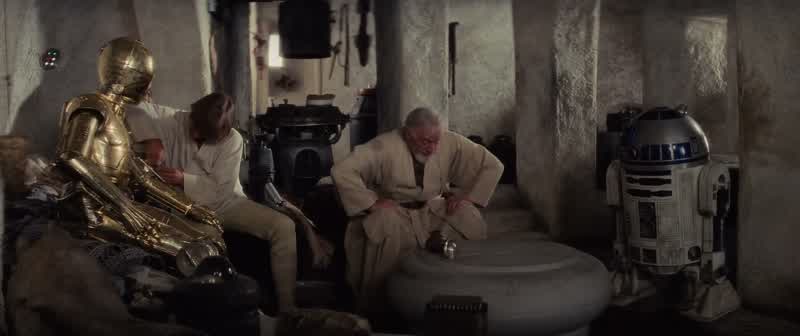 I have something here for youBut your uncle wouldn't allow itHe feared you might follow old Obi Wanon some damn fool idealistic crusade like your father didSir if you'll not be needing me I'll close