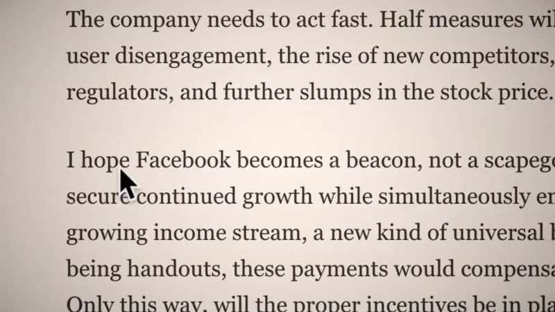 I hope Facebook will serve as a model