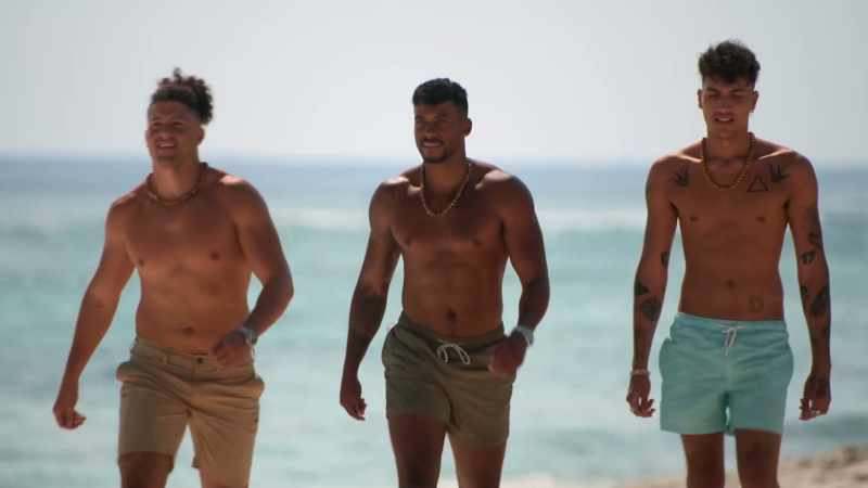 I immediately look at the guy in the middle because he is so fine
