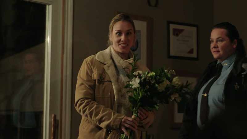 I just came by to drop off some get-well flowers