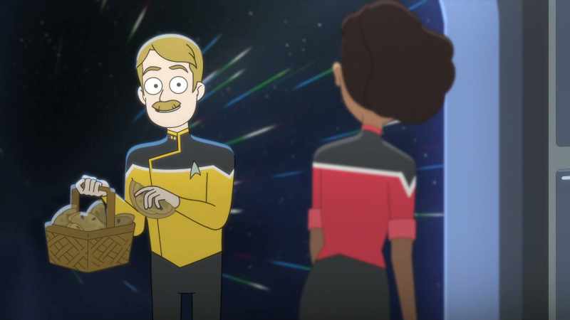 I was just crossing through the, um, lower decks