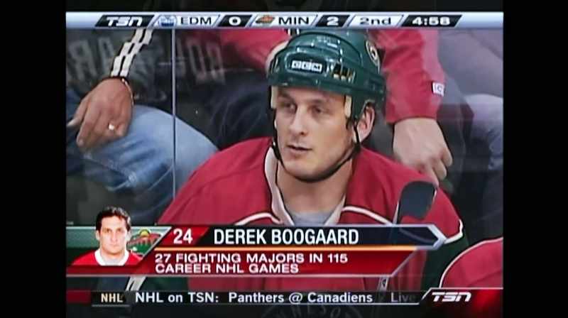 I know Derek Boogaard was a guy that hurt me real bad