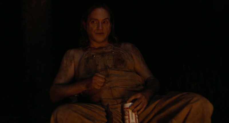 I look around and at first, I don't see him 'cause he's