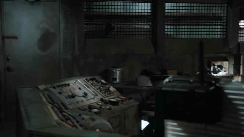 [muffled electronic music]